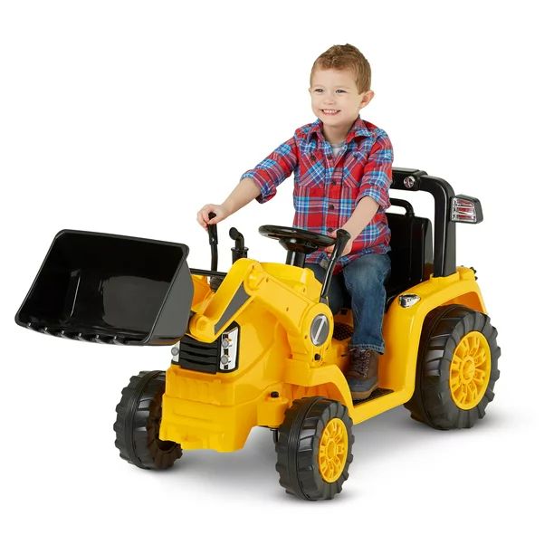 CAT Tractor Bull Dozer, Digger, Ride-On Toy by Kid Trax, yellow - Walmart.com | Walmart (US)