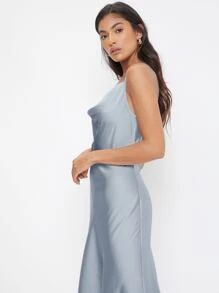 SHEIN Cowl Neck Solid Slip Dress
   SKU: sS2103290053944778      
          (4983 Reviews)
      ... | SHEIN