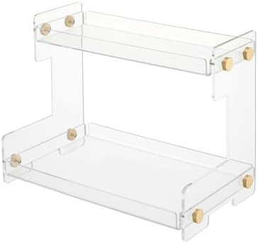 Bathroom Organizer Countertop 2 Tier Storage,Bathroom Counter Organizer, Acrylic Standing Holder ... | Amazon (US)