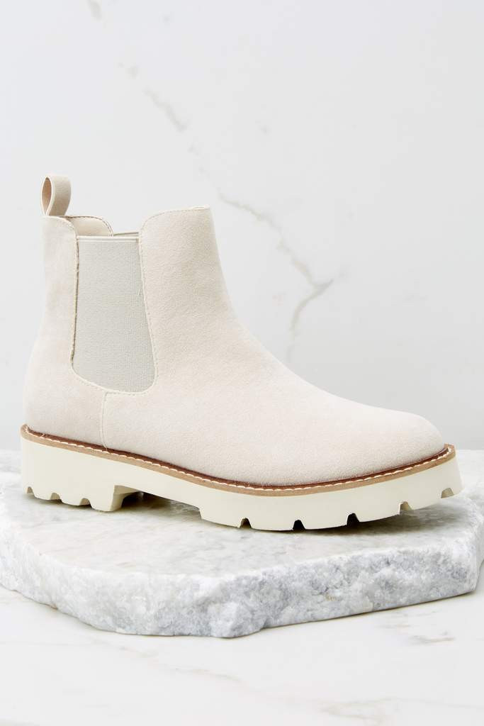 Living For Tonight Light Grey Ankle Boots | Red Dress 