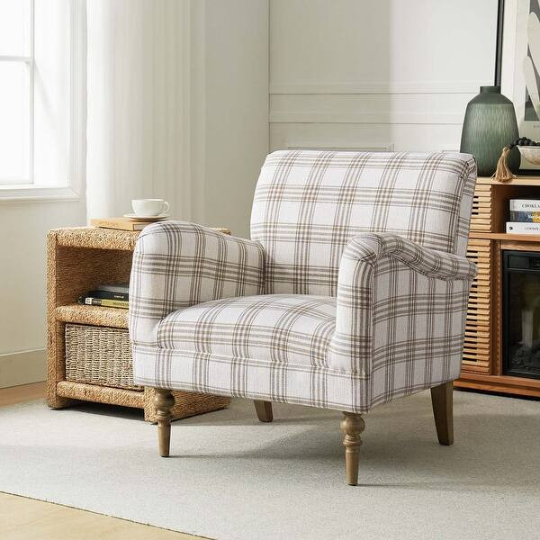 Mandan 29.5" Wide Traditional Pine Accent Armchair with Solid Wood Legs by HULALA HOME - Bed Bath... | Bed Bath & Beyond