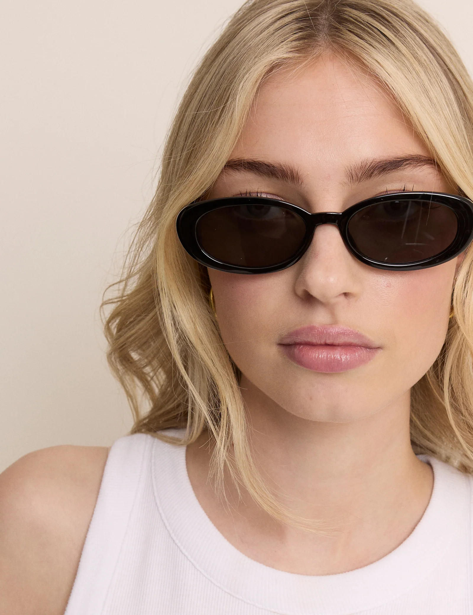 Black Oval Halo Sunglasses | Nobody's Child