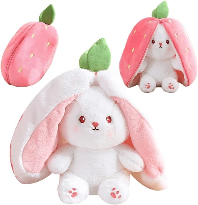 SUMMERLANGUAGE Bunny Stuffed Plush Toy, Bunny Kids Pillow Plush Rabbit, Easter Toy Gift, Reversib... | Amazon (US)
