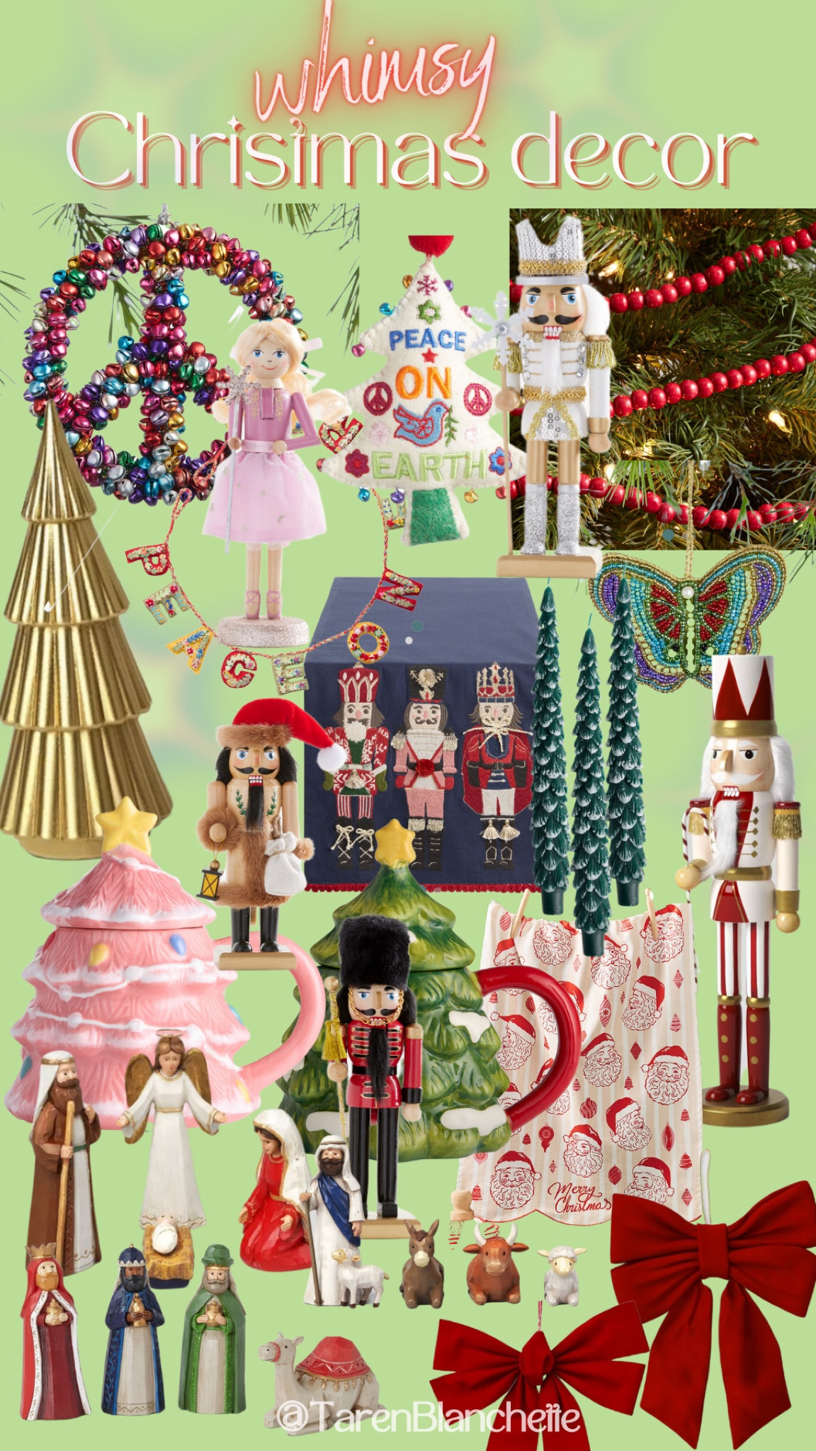 Whimsy Christmas decorations 🎄 I own most of these and linked similar out of stock items too! Love all the fun colors of these! #christmasdecorations 

#LTKHome #LTKCyberWeek #LTKHoliday