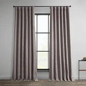 HPD Half Price Drapes Faux Linen Room Darkening Curtains - 120 Inches Long Luxury Linen Curtains ... | Amazon (US)