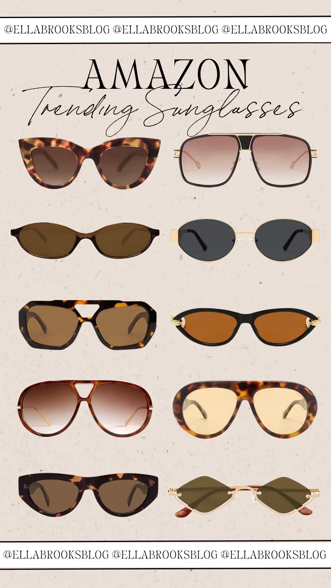 Trending Amazon sunglasses!

vacation style, aviator sunglasses, oversized sunglasses,
Amazon sunnies

#LTKSeasonal #LTKootd