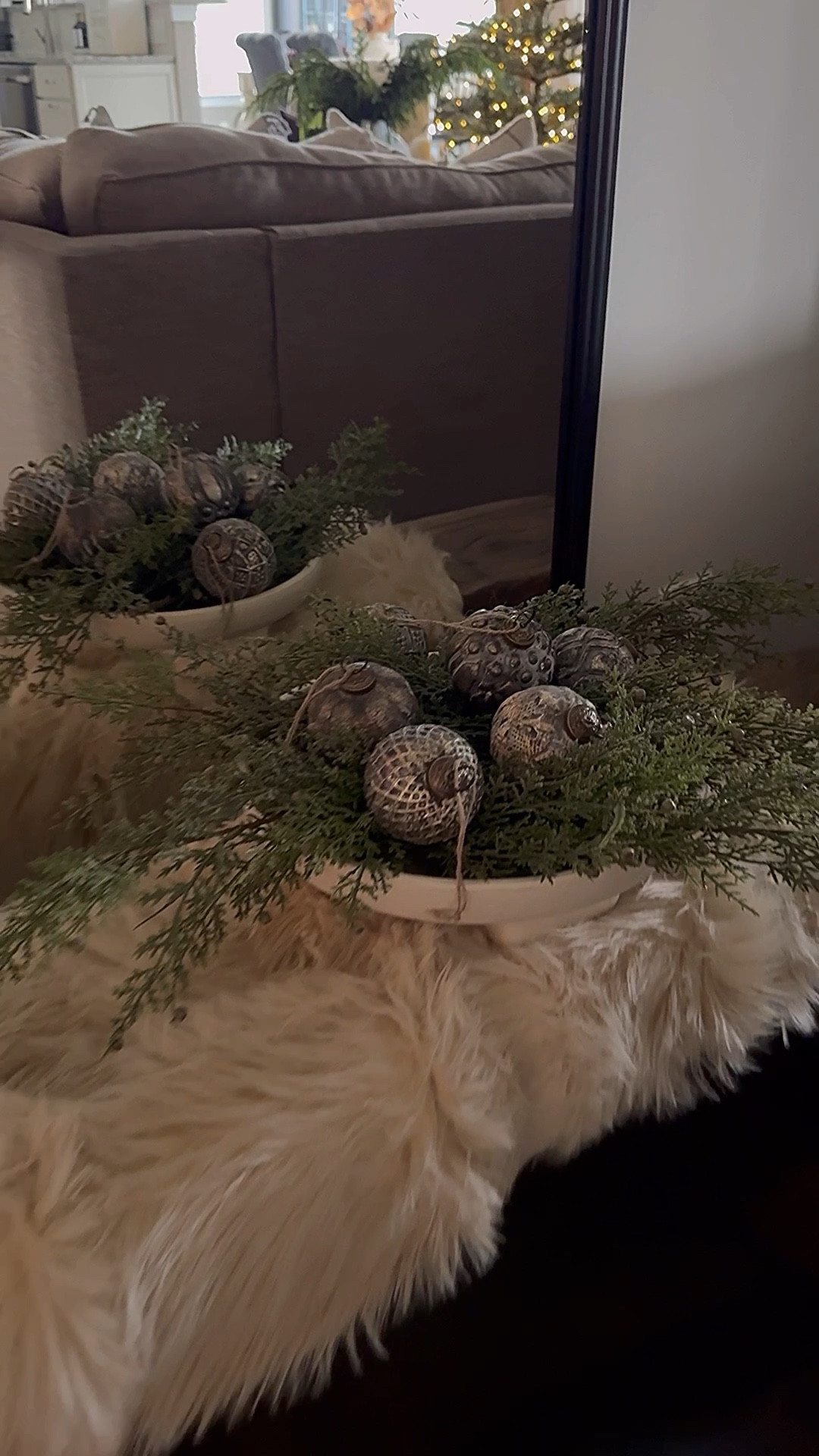 Cozy Faux Fur

Up the cozy in your home with a faux fur pelt/rug and blanket. I have used my blanket around my Christmas tree as a skirt. After Christmas I will add it to my favorite chair or couch🥰.

Faux fur rug, faux fur blanket, vintage bench, bowl, vintage ornaments, cedar stems, floor mirror, King of Christmas Noble Fir Tree, area rug, bronze bells, rug pad

#LTKCyberWeek #LTKHoliday #LTKSeasonal