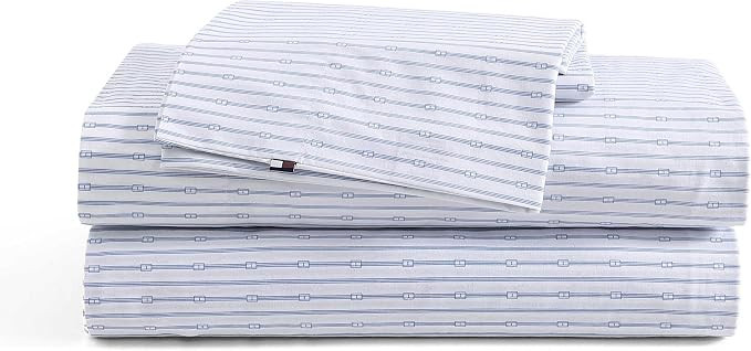 Tommy Hilfiger - King Size Sheets Set, Crisp & Tailored Cooling Sheets with a Smooth Cotton Perca... | Amazon (US)