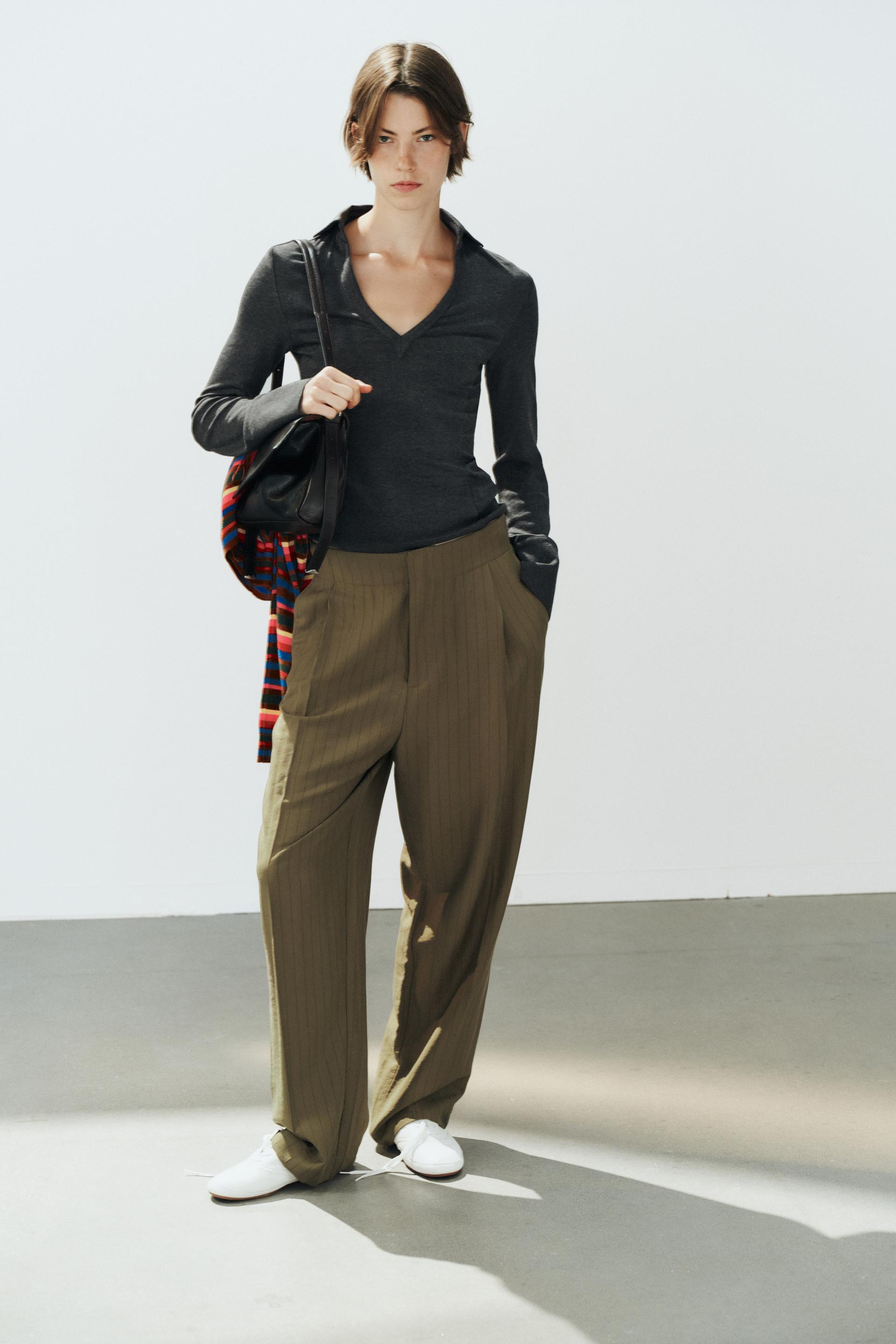 Zara - Pleated Pants - Women - Vanilla - Women | Zara US