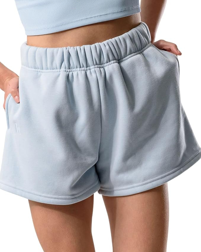 Kamo Fitness CozyTec Sweat Shorts Women High Waisted Lounge Comfy Casual Cotton Shorts with Pocke... | Amazon (US)
