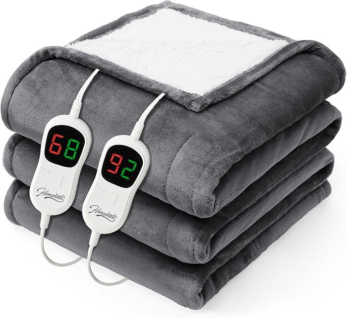 Homemate Heated Electric Blanket Queen Size - 84"x90" Heating Bed Blanket Throw with 10 Heating L... | Amazon (US)