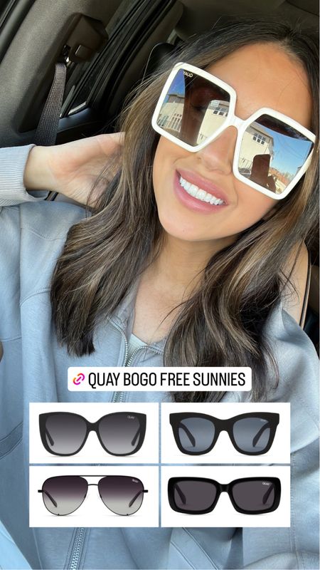 Quay sunnies are bogo free right now! The best deal grab one for you & your s.o. Or go in with a girlfriend! 

Dressupbuttercup.com

#dressupbuttercup 

#LTKstyletip #LTKsalealert #LTKSeasonal