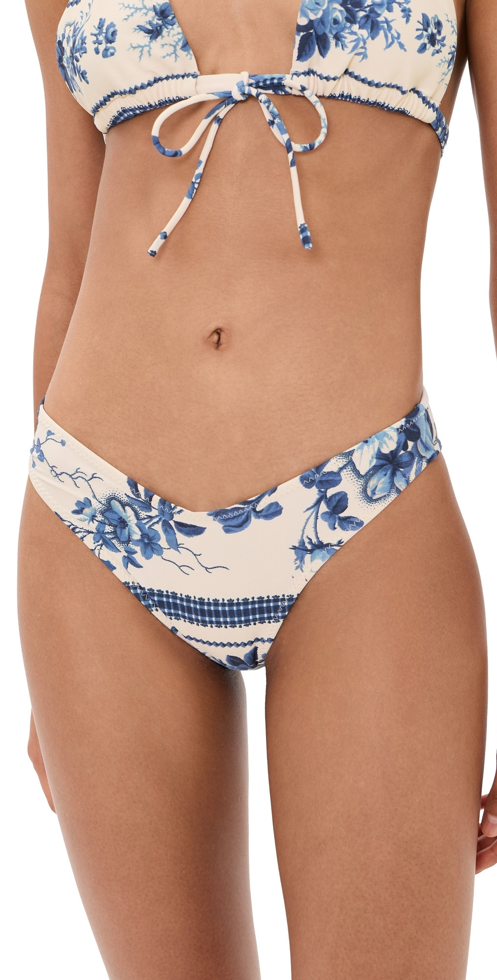 Montce Blue Toile Stripe Lulu Bikini Bottoms Blue Toile Stripe M | Shopbop
