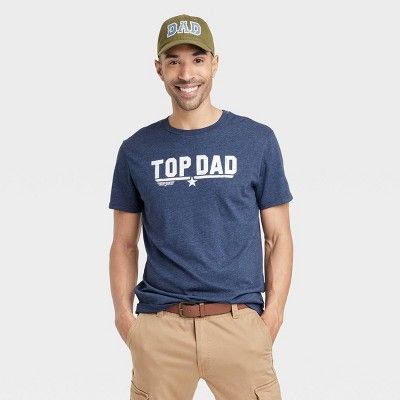 Men's Top Gun Short Sleeve Graphic T-Shirt - Heathered Navy Blue | Target