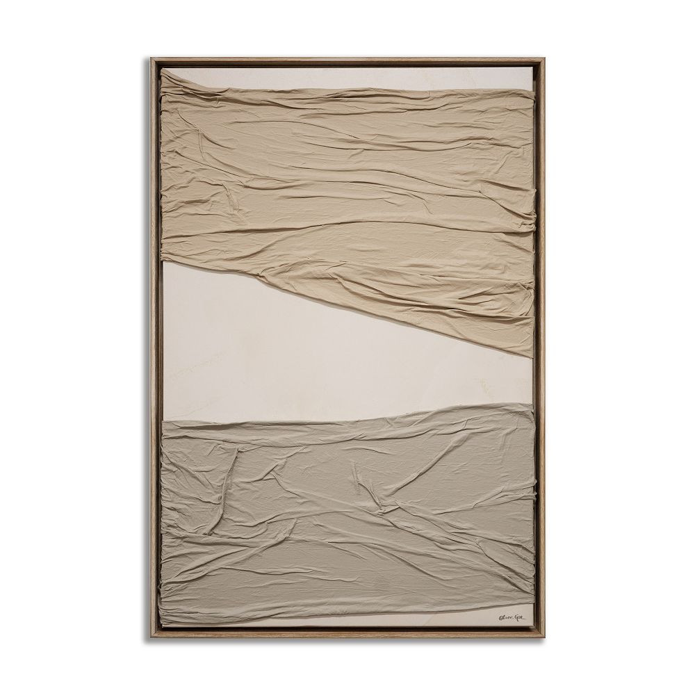 Wrapped Earth Tones Dimensional Framed Canvas Wall Art | West Elm (US)