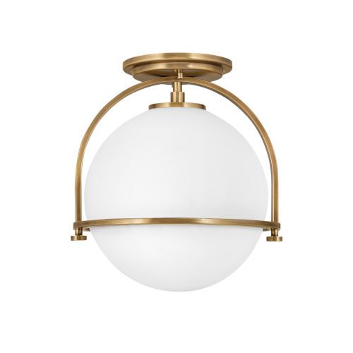 Hinkley Somerset Heritage Brass One Light Semi Flush Mount 3403hb | Bellacor | Bellacor