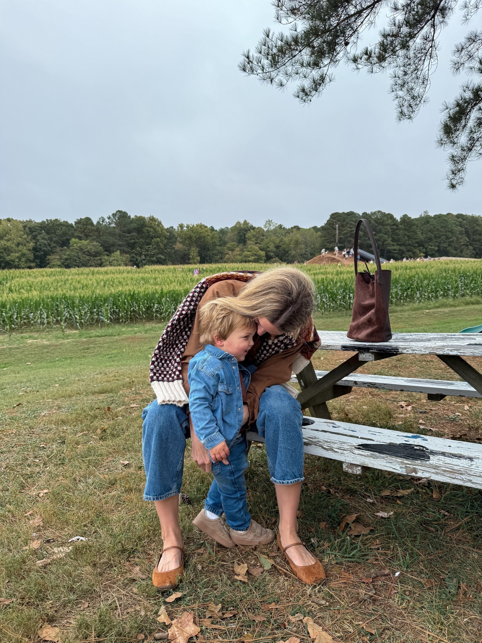 Old fair isle, S jacket, S tee, jeans TTS, flats TTS. 

#LTKSeasonal #LTKFamily #LTKShoeCrush