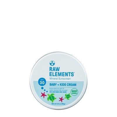 Raw Elements Baby + Kids Mineral Sunscreen Tin - SPF 30+ - 3oz | Target