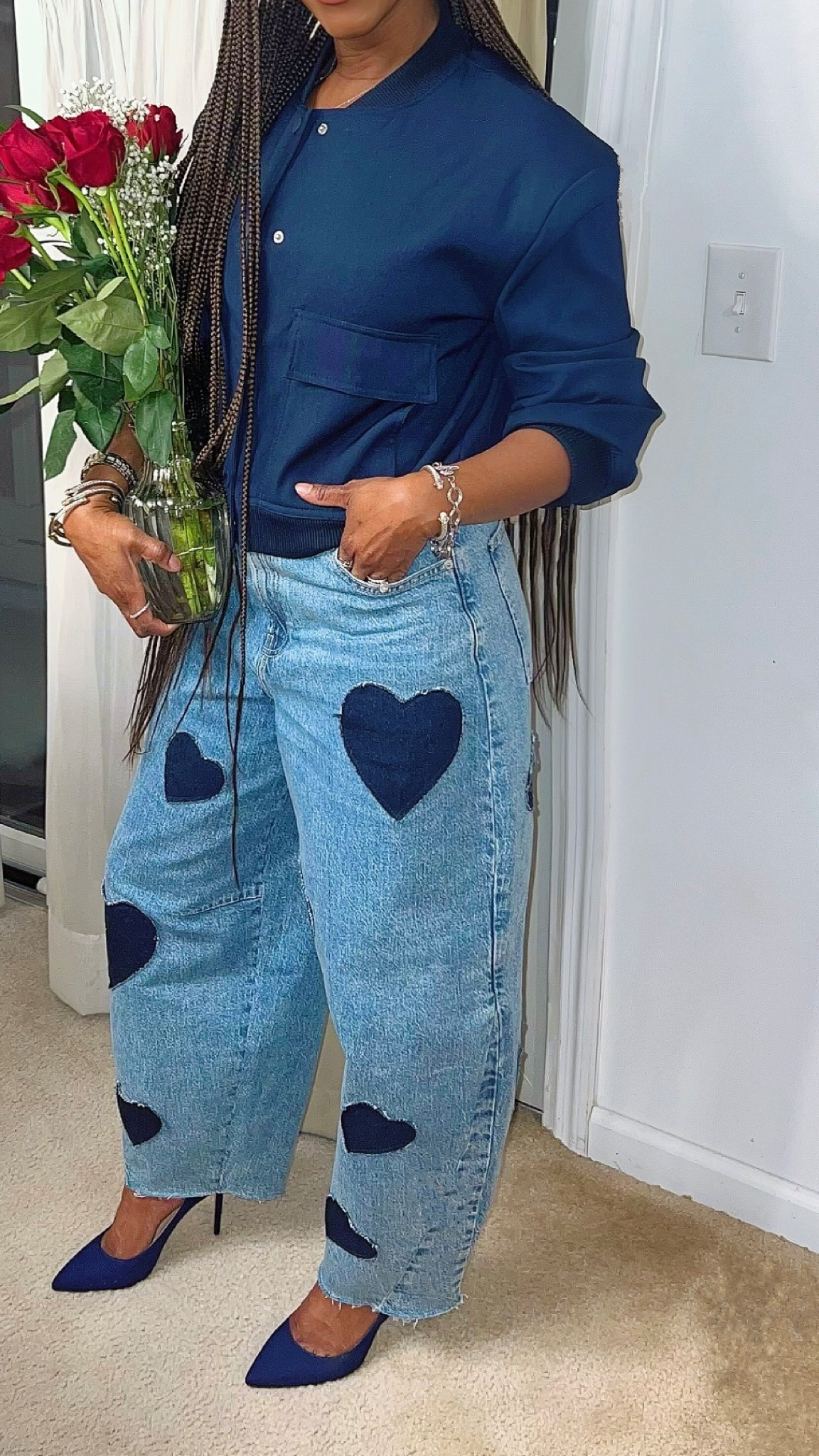 The perfect barrel jeans ~ With Love 💙 … I’m wearing a size 29 for a baggy fit 

#LTKootd #LTKValentine #LTKMidsize