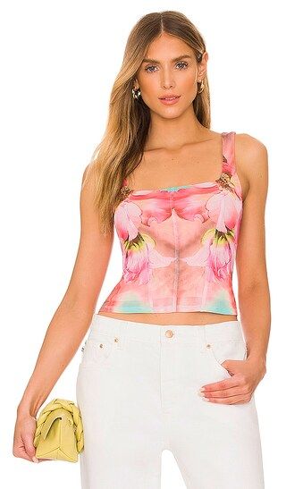 Cort Crop Top in Coral Daffodil | Revolve Clothing (Global)