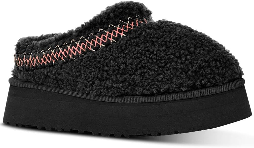 chwellic Women's Platform Slippers Mini Boots Braid Slippers with Plush Fleece Lining Fuzzy Slipp... | Amazon (US)