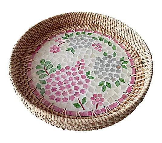 Make Your Selection: Temp-tations Seasonal 13.8" Capiz Patterned Serving Tray | QVC