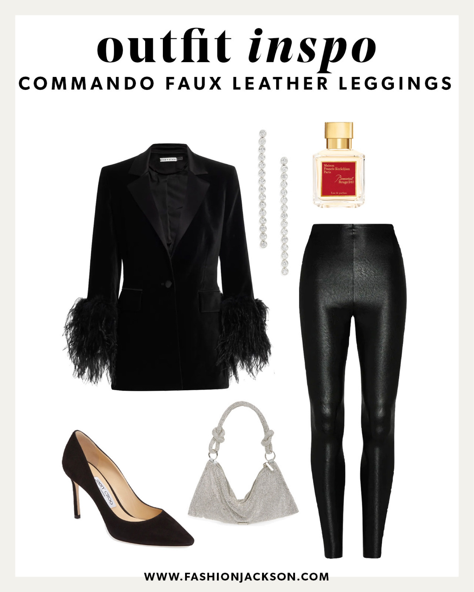 Commando faux leather legging outfit inspo #winterfashion #leatherleggings #holiday #festivelook #party #partyoutfit #nye #newyears #blackblazer #winteroutfit #datenight #fashionjackson

#LTKHoliday #LTKstyletip #LTKSeasonal
