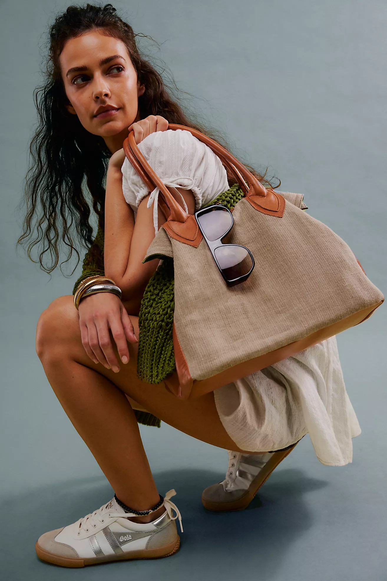 Gola Badminton Metallic Trainers | Free People (UK)