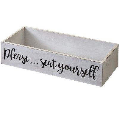 Lakeside Toilet Tank Topper Tray - Please Seat Yourself - Novelty Bathroom Décor | Target