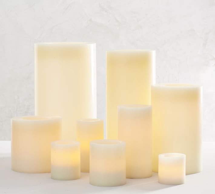 Standard Flameless LED Pillar Candle - Ivory | Pottery Barn (US)