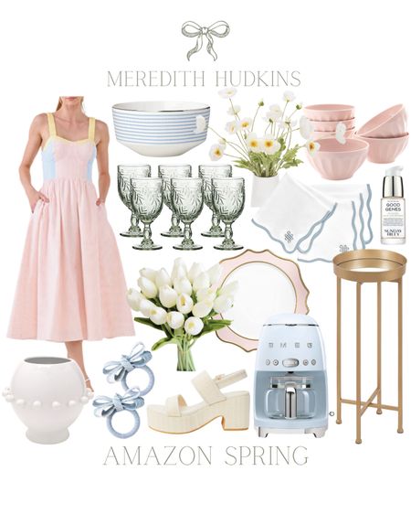 Amazon home, Amazon fashion, women’s fashion, spring outfit, spring decor, summer outfit, women’s dress, English factory, good jeans, Sunday Riley, face serum, beauty, sandals, platform shoes, vase, faux flowers, tulips, drinking glasses, accent table, side table, Kate and Laurel, Kate spade, serving bowl, cloth napkins, coastal home decor, preppy, classic, timeless, traditional, grand millennial, napkin ring, coffee maker, cereal bowls, striped midi dress

#LTKstyletip #LTKunder100 #LTKSeasonal