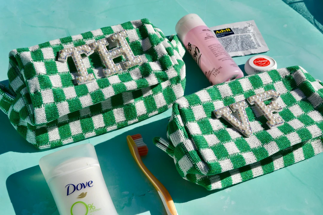 Custom Green Checkered Makeup Bag, Margs and Matrimony Bach, Final Fiesta, Camp Bachelorette, Ret... | Etsy (US)