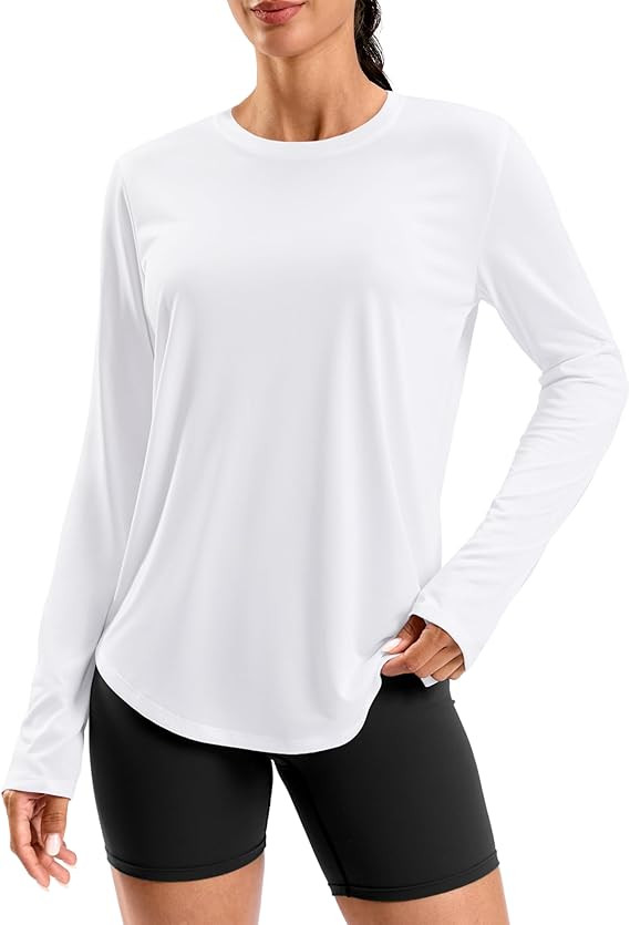 Lightweight Long Sleeve Workout Tops for Women Quick Dry UPF 50+ Sun Shirt | Amazon (US)