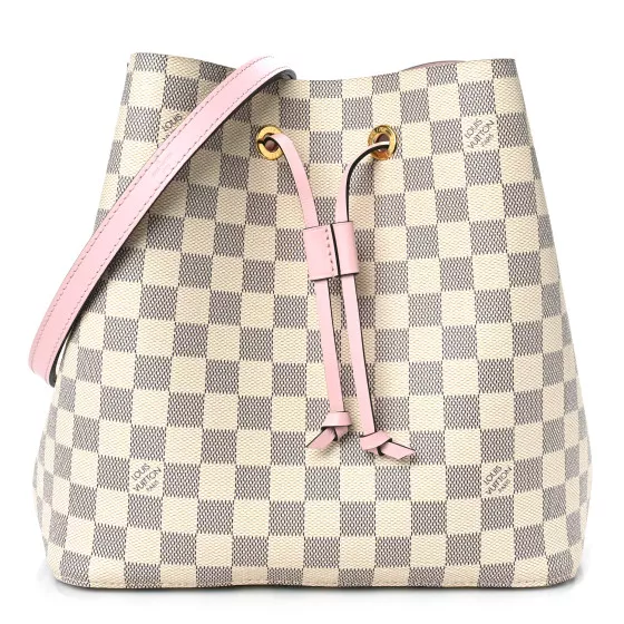 Louis Vuitton Neonoe MM Damier Azur Shoulder Bag Rose