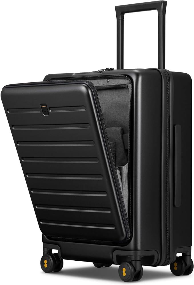 LEVEL8 Road Runner Carry On Luggage, 20-Inch Lightweight PC Hardside Suitcase, Spinner Luggage wi... | Amazon (US)