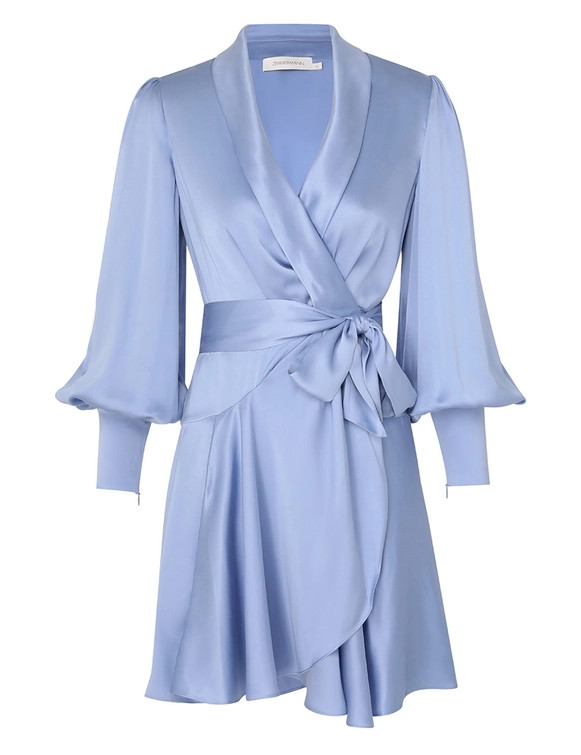 Silk Wrap Mini Dress | ZIMMERMANN (US, CA, EU, MENA)