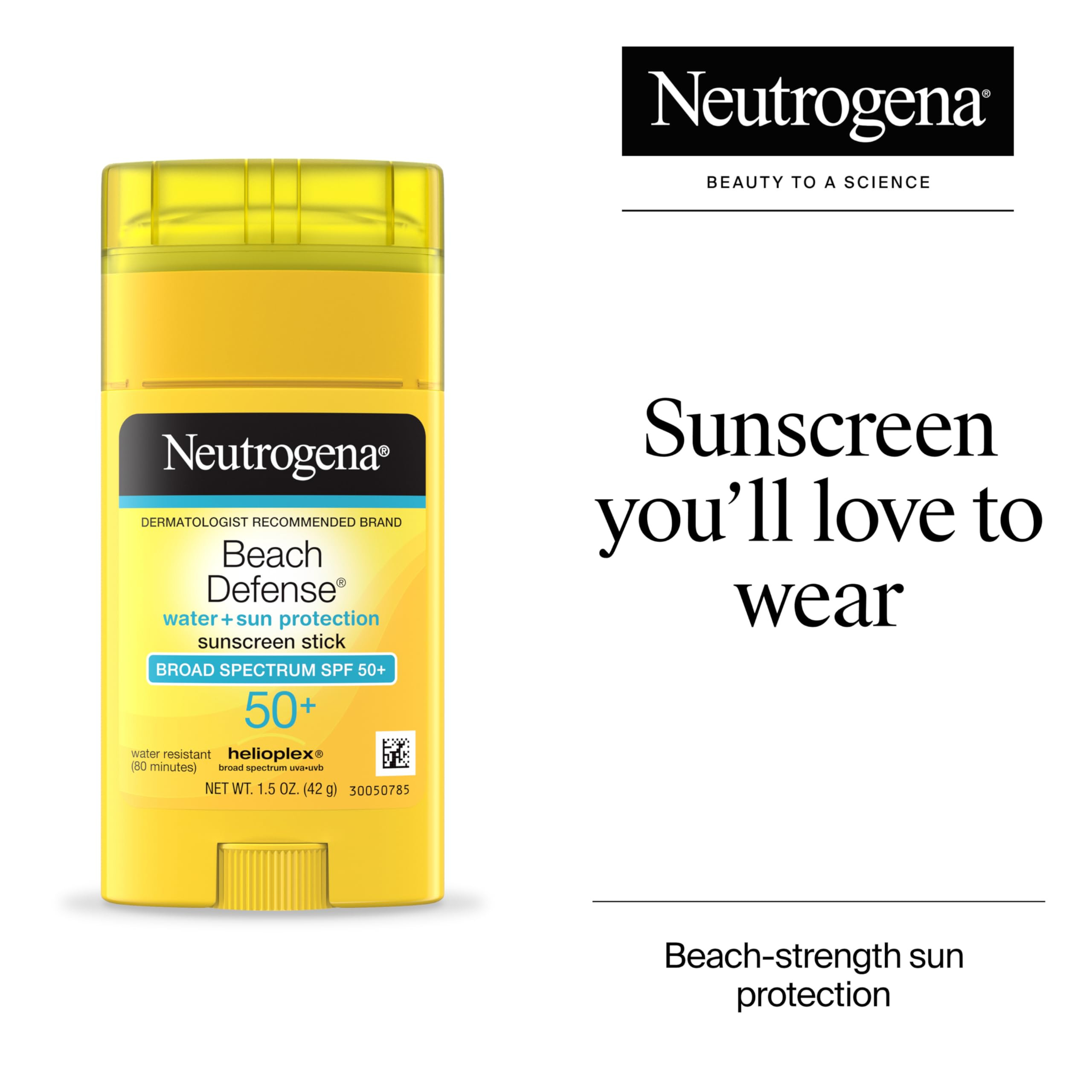 Neutrogena Beach Defense Sunscreen Stick SPF 50, Broad Spectrum Sun Protection for Face & Body, W... | Amazon (US)