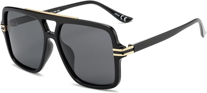 OUWEN Retro Oversized Polarized Square Sunglasses Womens Mens, Trendy Designer Big Rectangle Sun ... | Amazon (US)