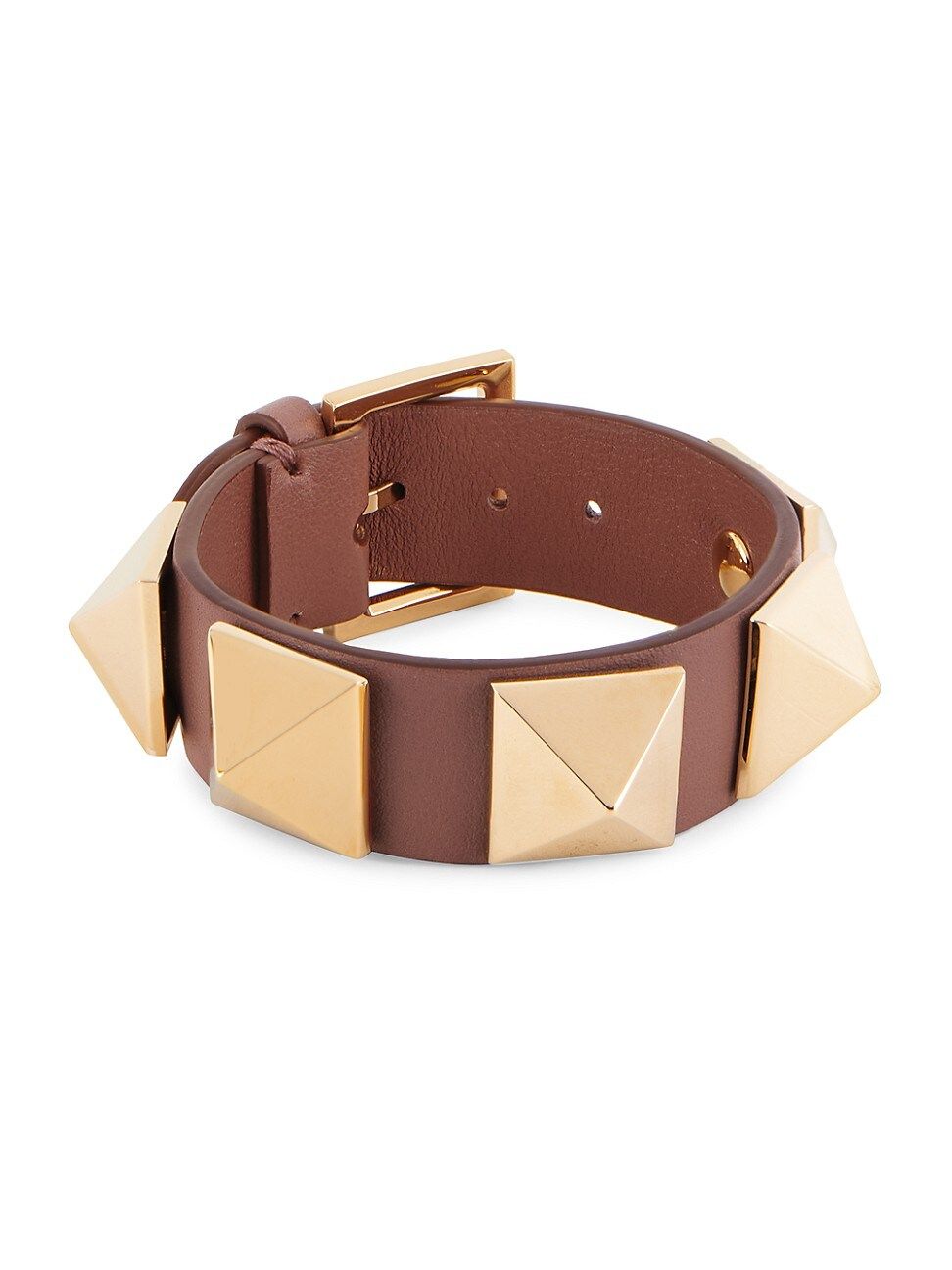 Valentino Women's Valentino Garavani Roman Stud Leather Bracelet - Brown | Saks Fifth Avenue