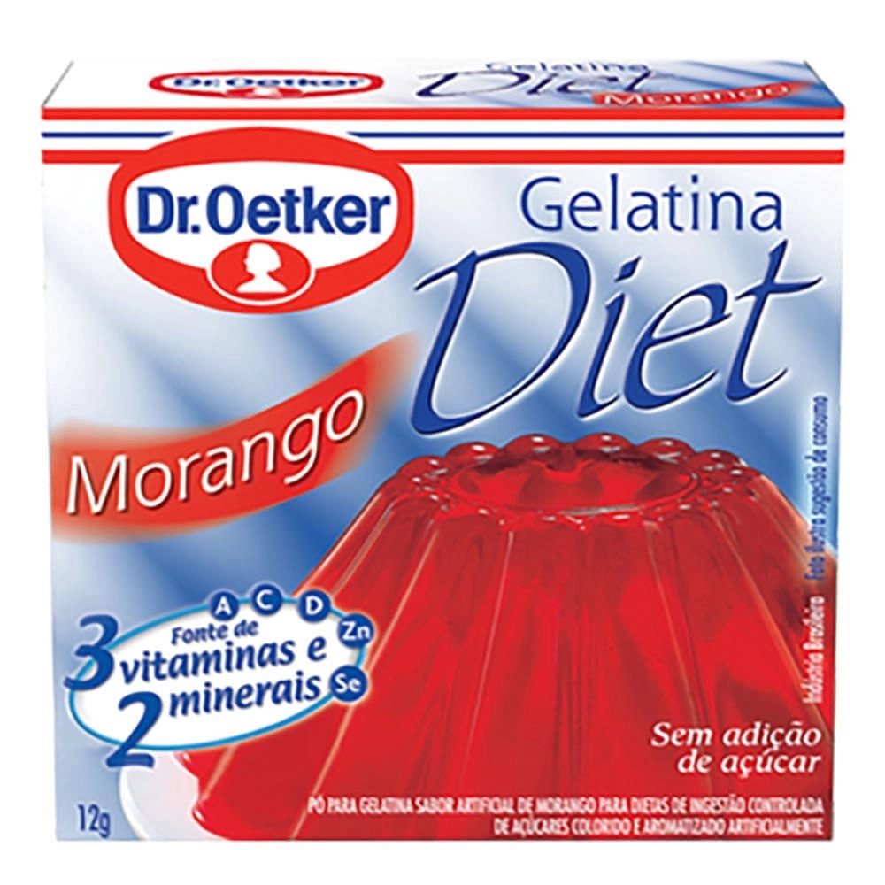 Gelatina em Pó Dr. Oetker Sabor Morango Diet 12g em Promoção na Americanas | Americanas (BR)