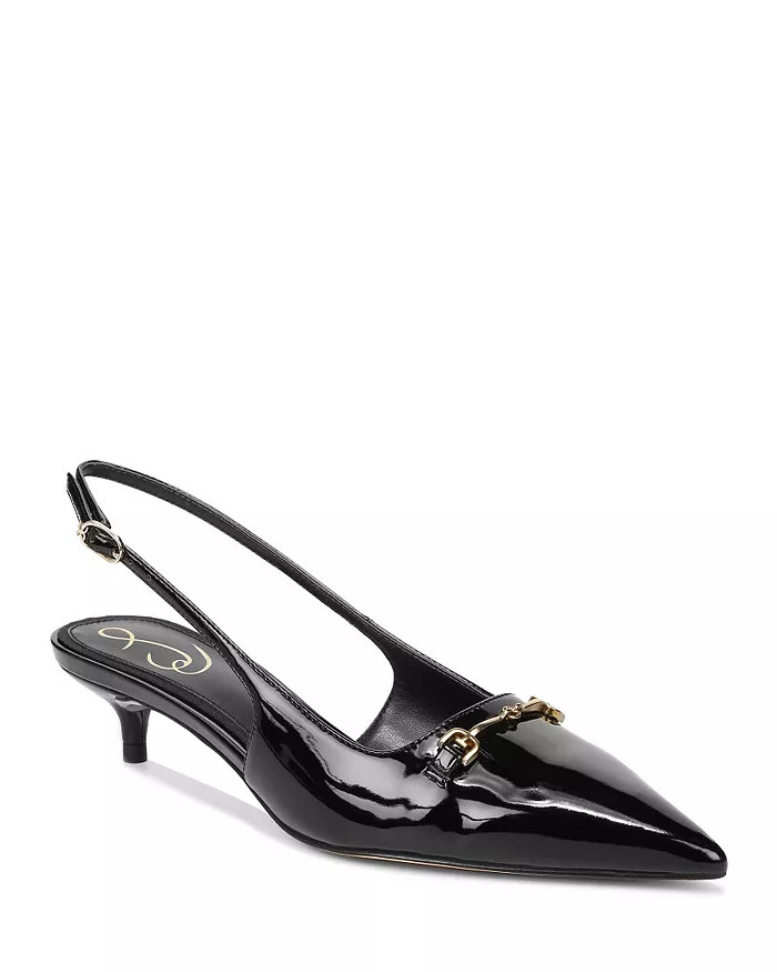 Women's Fitzgerald Slip On Slingback Kitten Heel Pumps | Bloomingdale's (US)