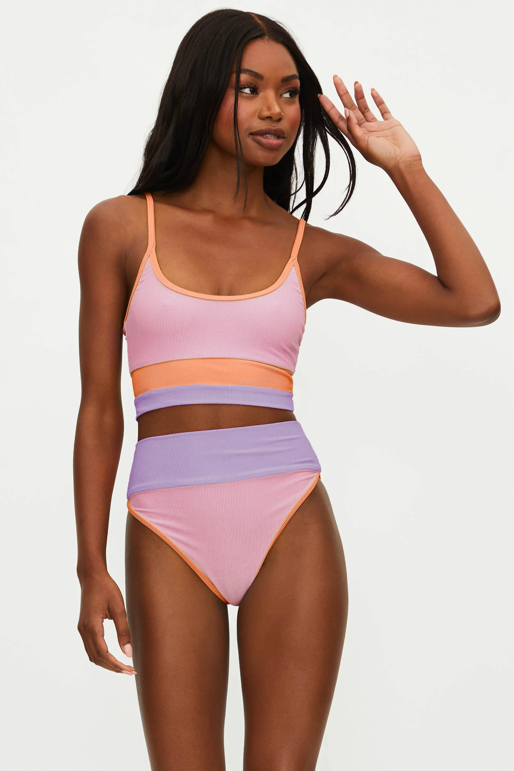 EVA TOP PASTEL POPPY COLORBLOCK | Beach Riot