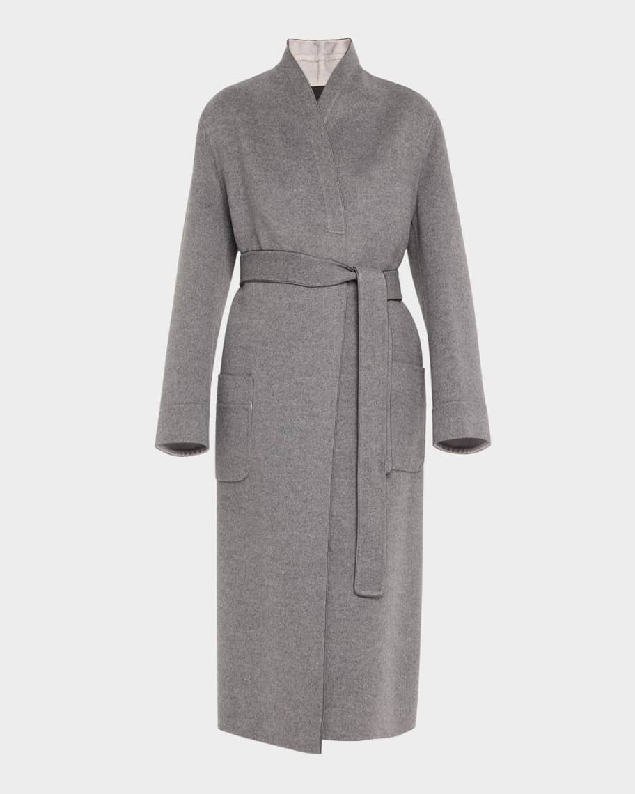 Giorgio Armani Cashmere and Wool Belted Caban Coat | Neiman Marcus