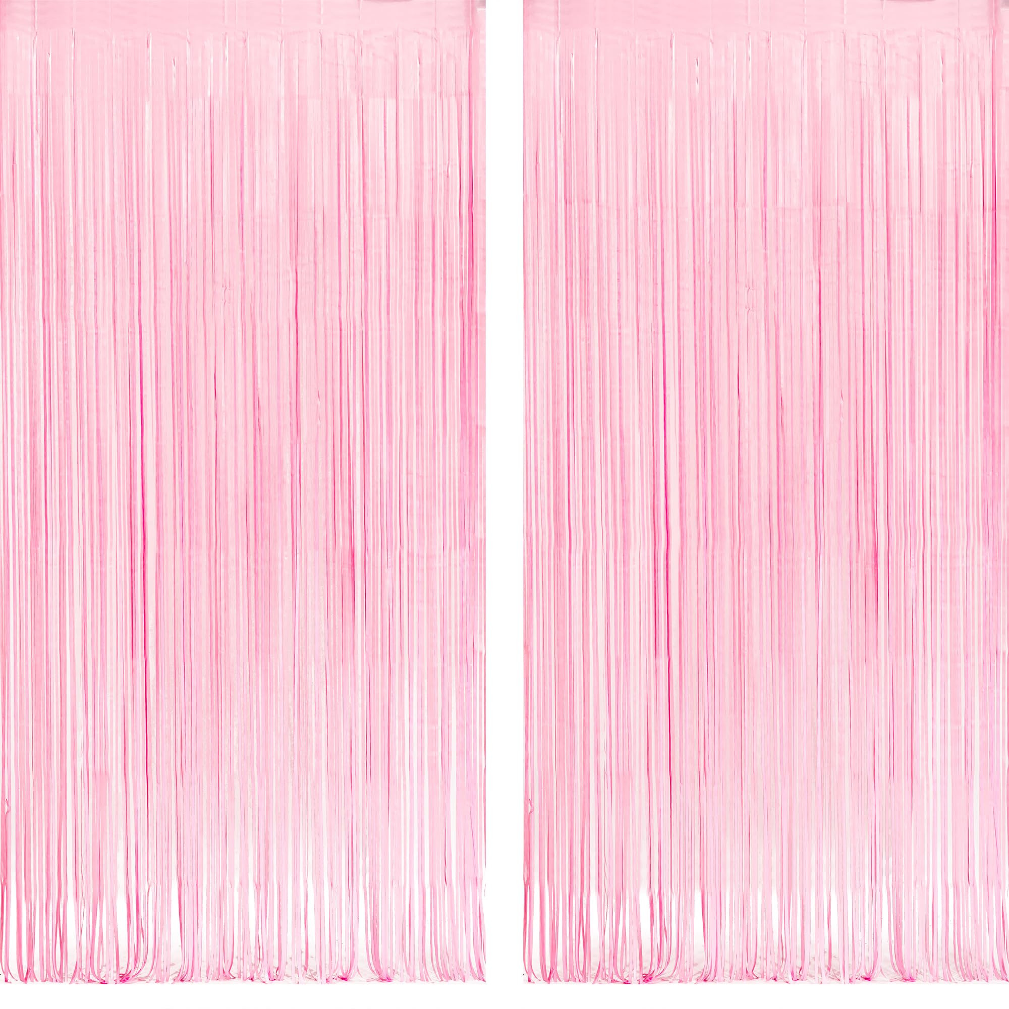 Pastel Pink Party Backdrop Decoration - GREATRIL Baby Pink Foil Fringe Streamers for Baby/Boo Day... | Amazon (US)