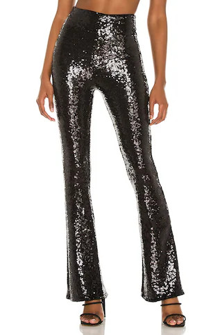 Commando Sequin Flared Legging in Black from Revolve.com | Revolve Clothing (Global)