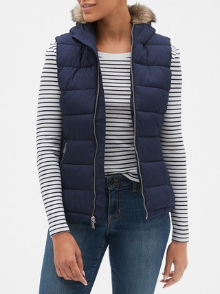 Faux-Fur Puffer Vest | Gap Factory