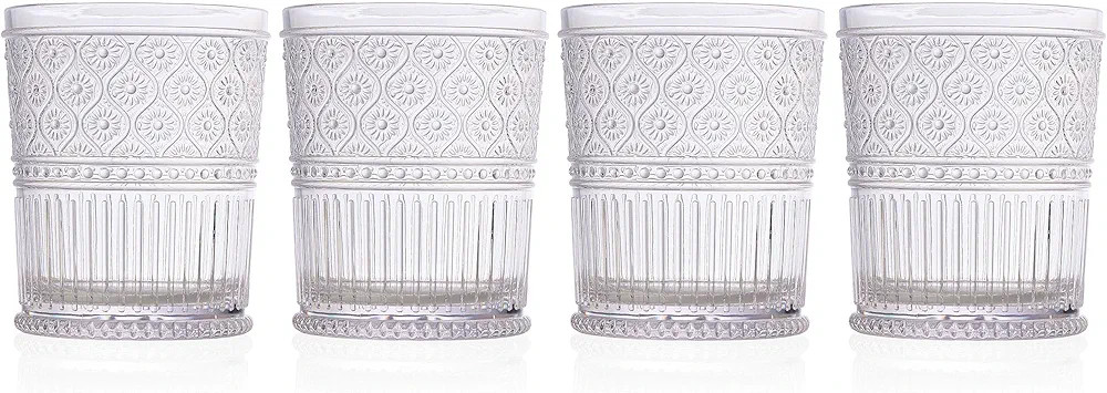 Godinger Whiskey Glasses, Acrylic Drinking Glasses Set, Elegant Lowball Plastic Cups, Rocks Glass... | Amazon (US)