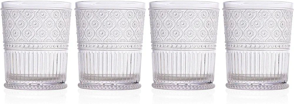 Godinger Whiskey Glasses, Acrylic Drinking Glasses Set, Elegant Lowball Plastic Cups, Rocks Glass... | Amazon (US)