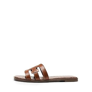 DREAM PAIRS Women's Slip-on Slides Open Toe Dressy Flat Slide Sandals Fashion Classic Summer Beac... | Amazon (US)