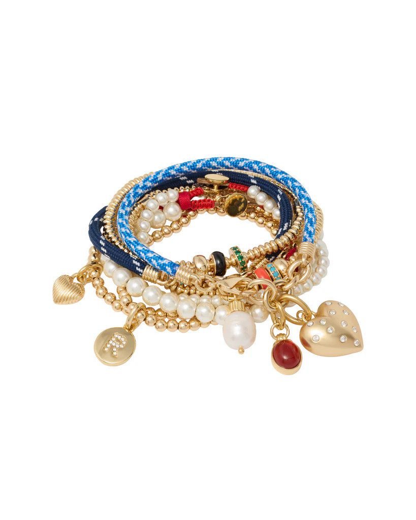 The Denim Charm Bracelet Stack | Roxanne Assoulin